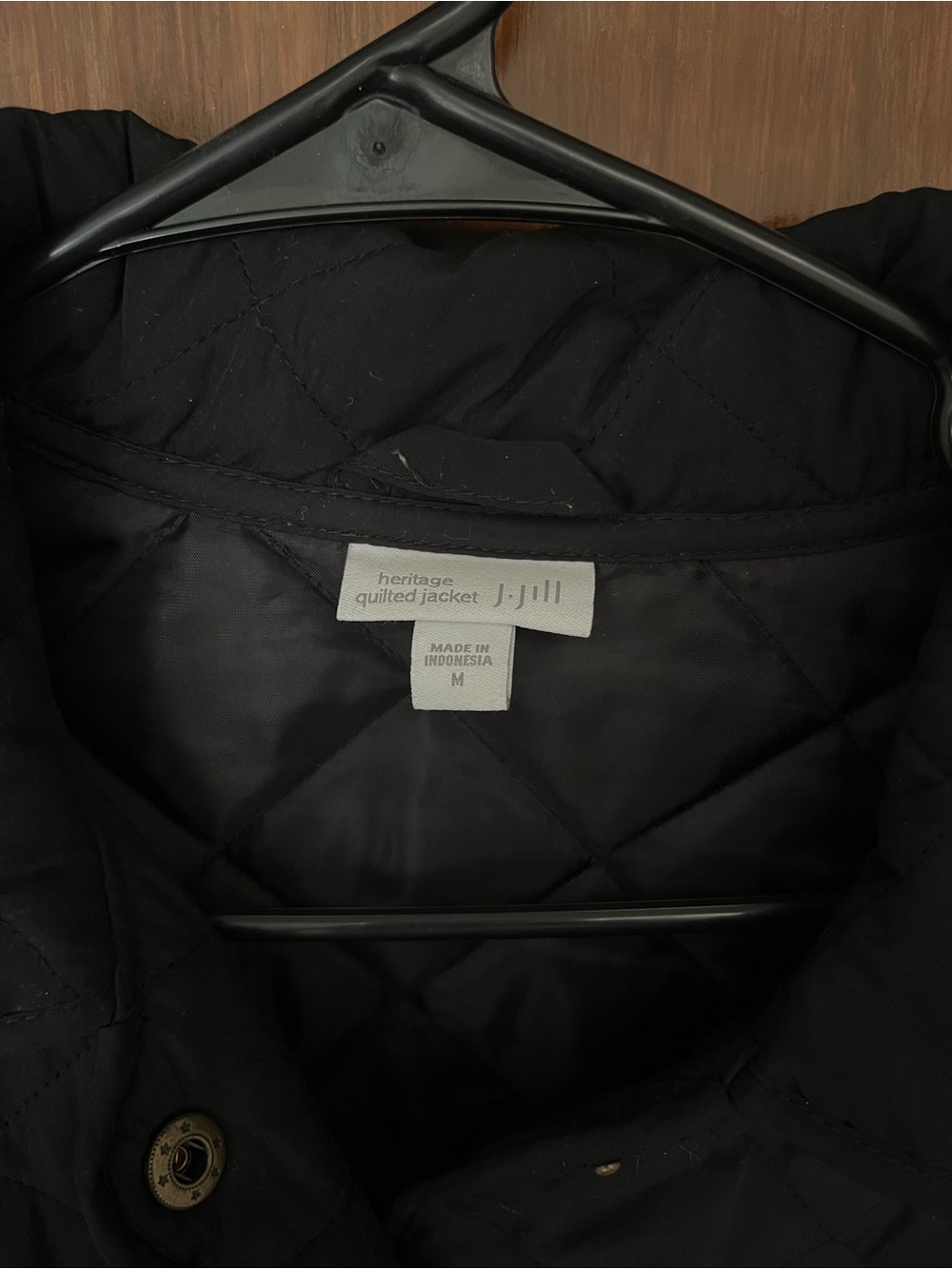 J. Jill Black Quilted Puffer Jacket - Picture 2 of 5